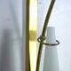 Set of three sconces in brass and triplex opaline glass. Italy 1950s