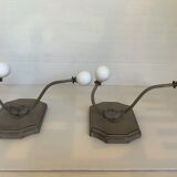 Pair of double porcelain hooks