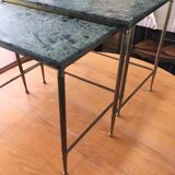 Marble and brass pull out tables
