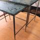 Marble and brass pull out tables