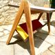 Table basse pieds compas vintage