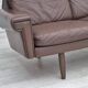 1970s, Danish 3-seater sofa, original brown leather.