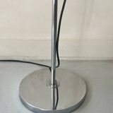 chrome metal reading lamp with 1 spotlight, 1970s design