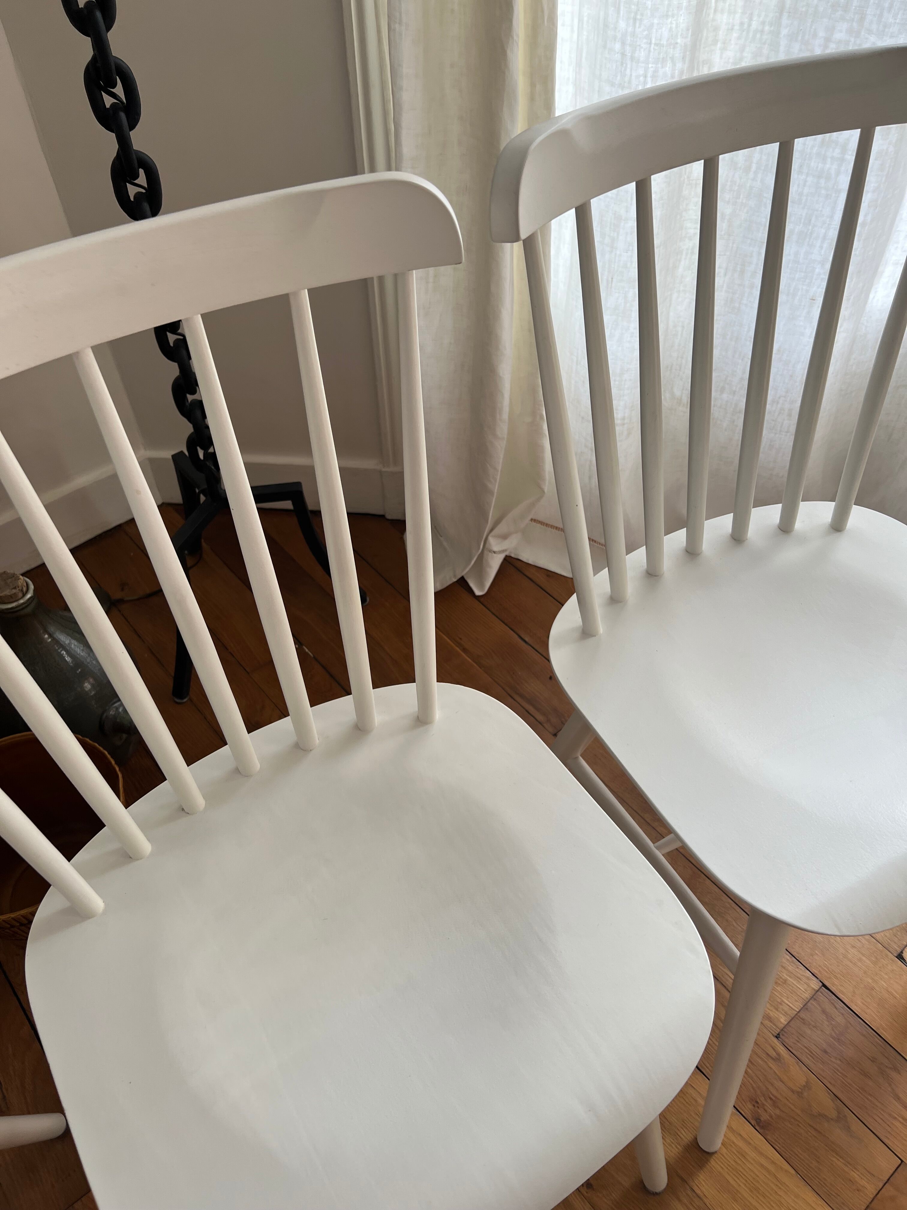 Lot de 4 chaises ivy signées Ton blanches