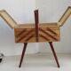 Vintage sewing cart feet compass