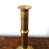 Bougeoir poussoir en laiton, xixème siècle