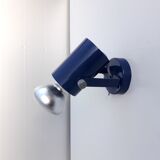 Vintage wall lamp blue lacquered 1970