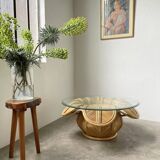 Vivai del sud “flower” rattan coffee table