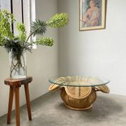 Vivai del sud “flower” rattan coffee table