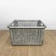 Large industrial aluminum laundry crate from the 60s
