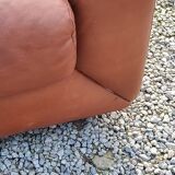 Pair of armchairs and De Sede sofa in cognac leather from the 70s/80s