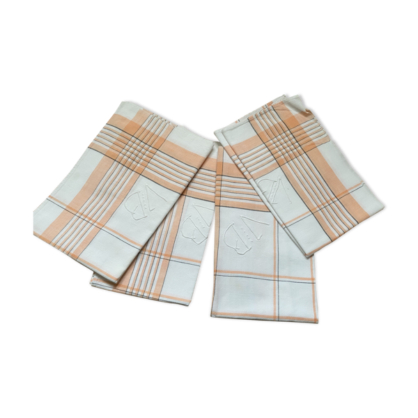 Lot de serviettes monogrammes VB en lin