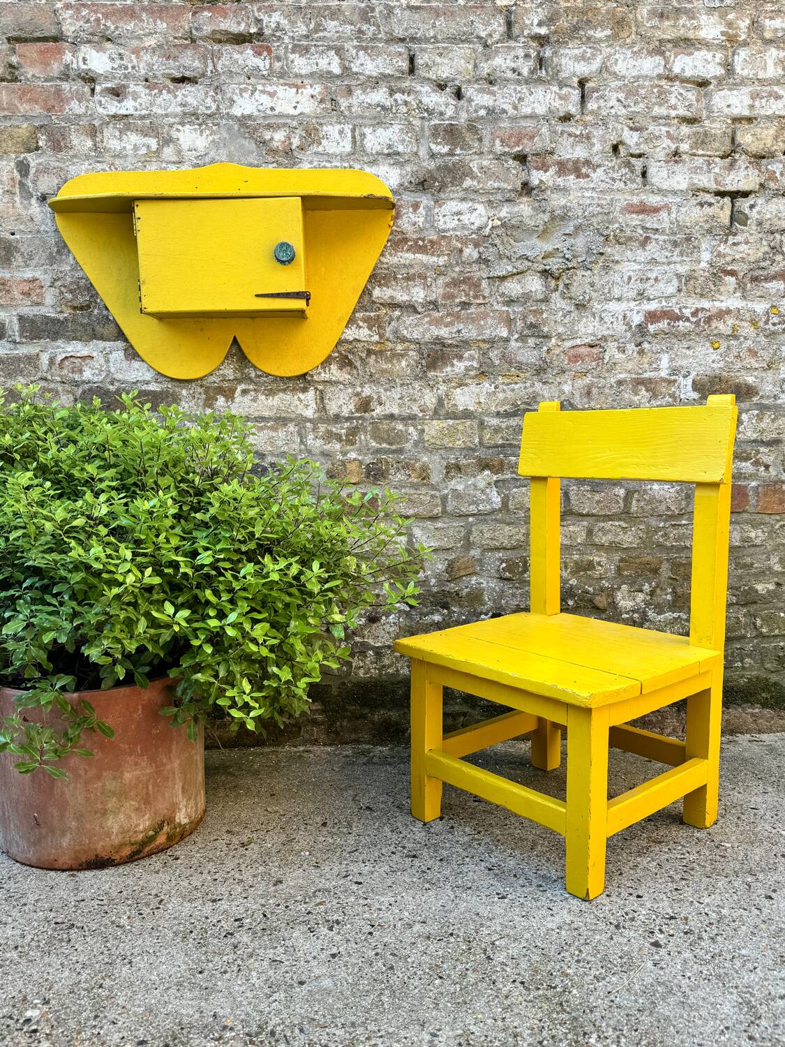 Old small vintage storage shelf