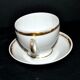 Paris porcelain – Antique round cup in soft porcelain with gold trim.
