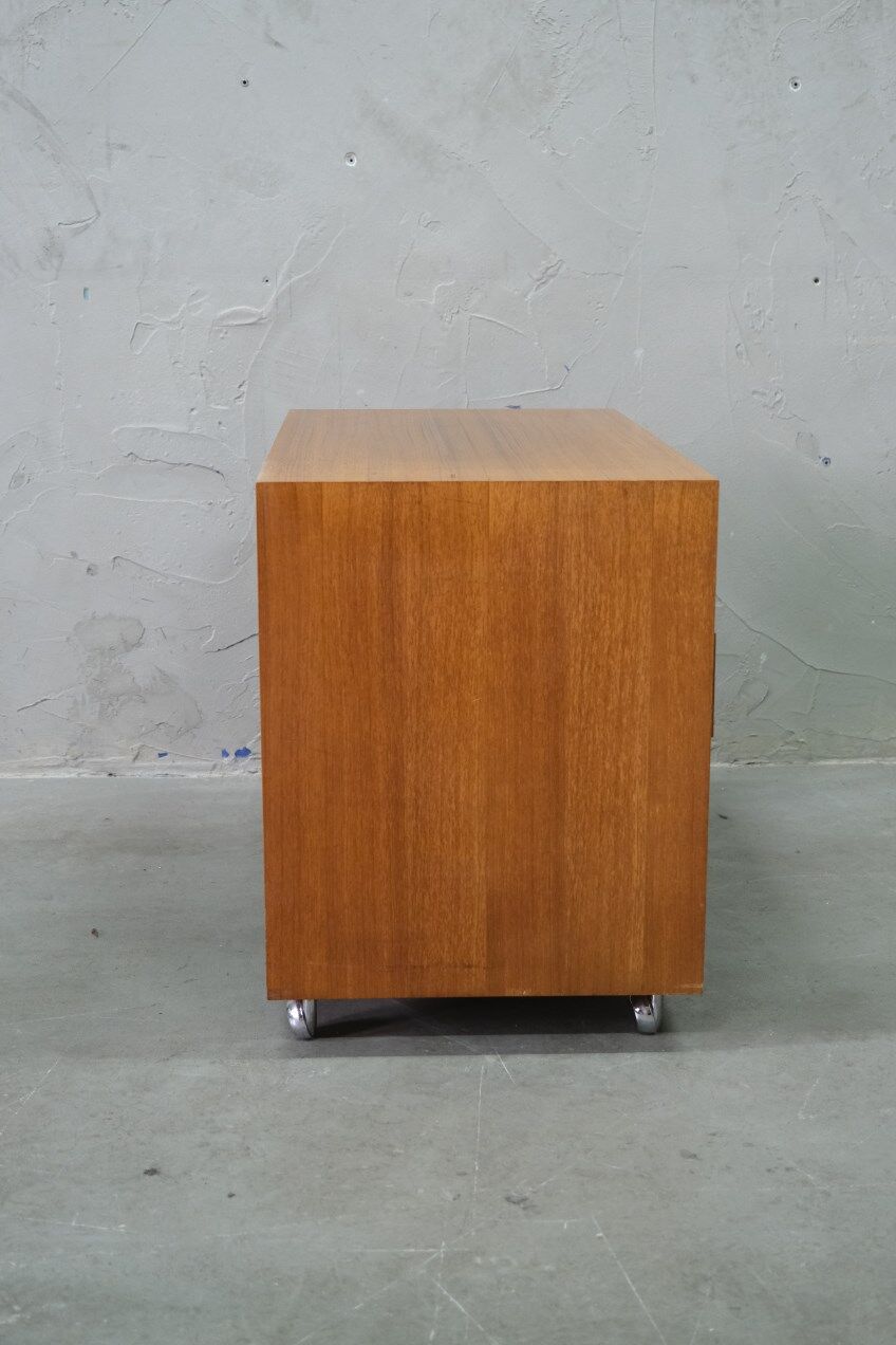 Mid -Century Teak Mobile Two-Sided Cabinet from WR, 1970s.