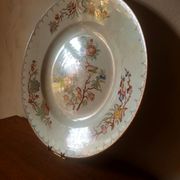 Plat rond terre de fer Minton par Sarreguemines