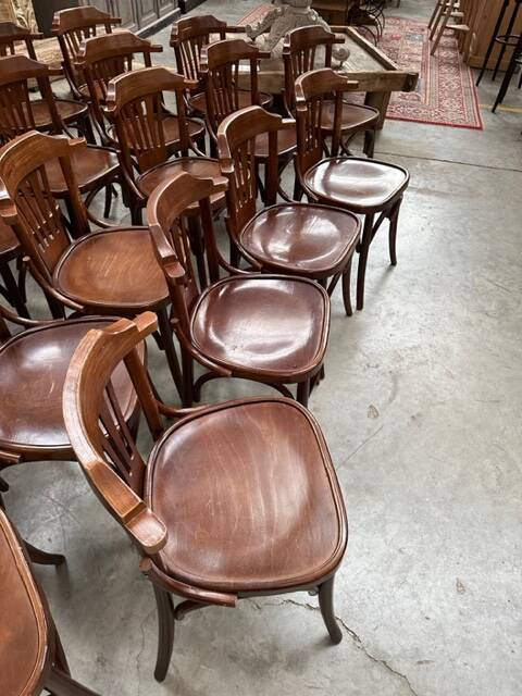 Suite of 23 bistro chairs