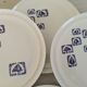 Flat plates in Paris porcelain decor Lima