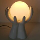 Ceramic lamp or night light "hands together" 60's