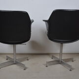 Fauteuils en skaÏ noir 1970