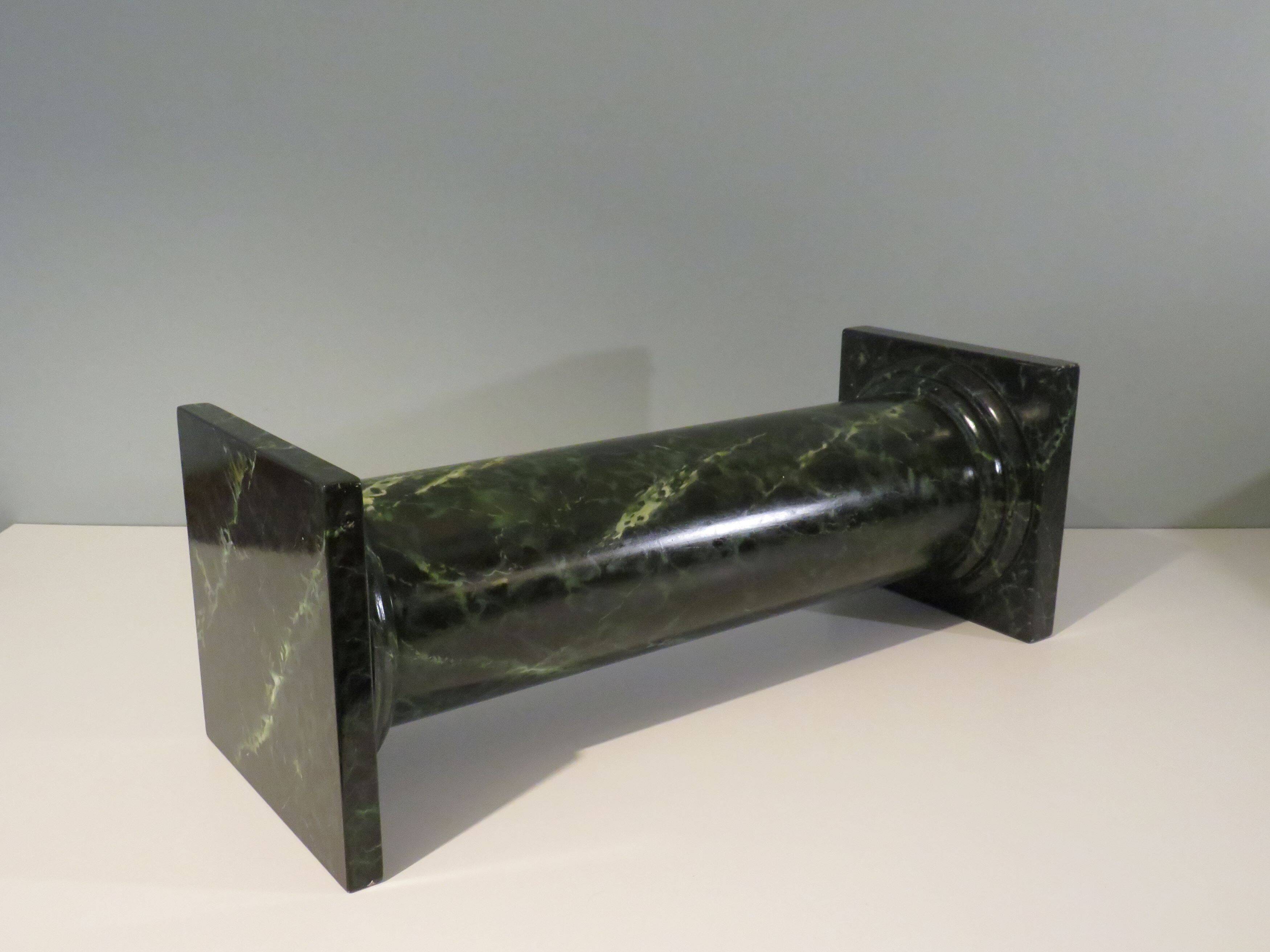 Faux marble column, base, mid-20th century.