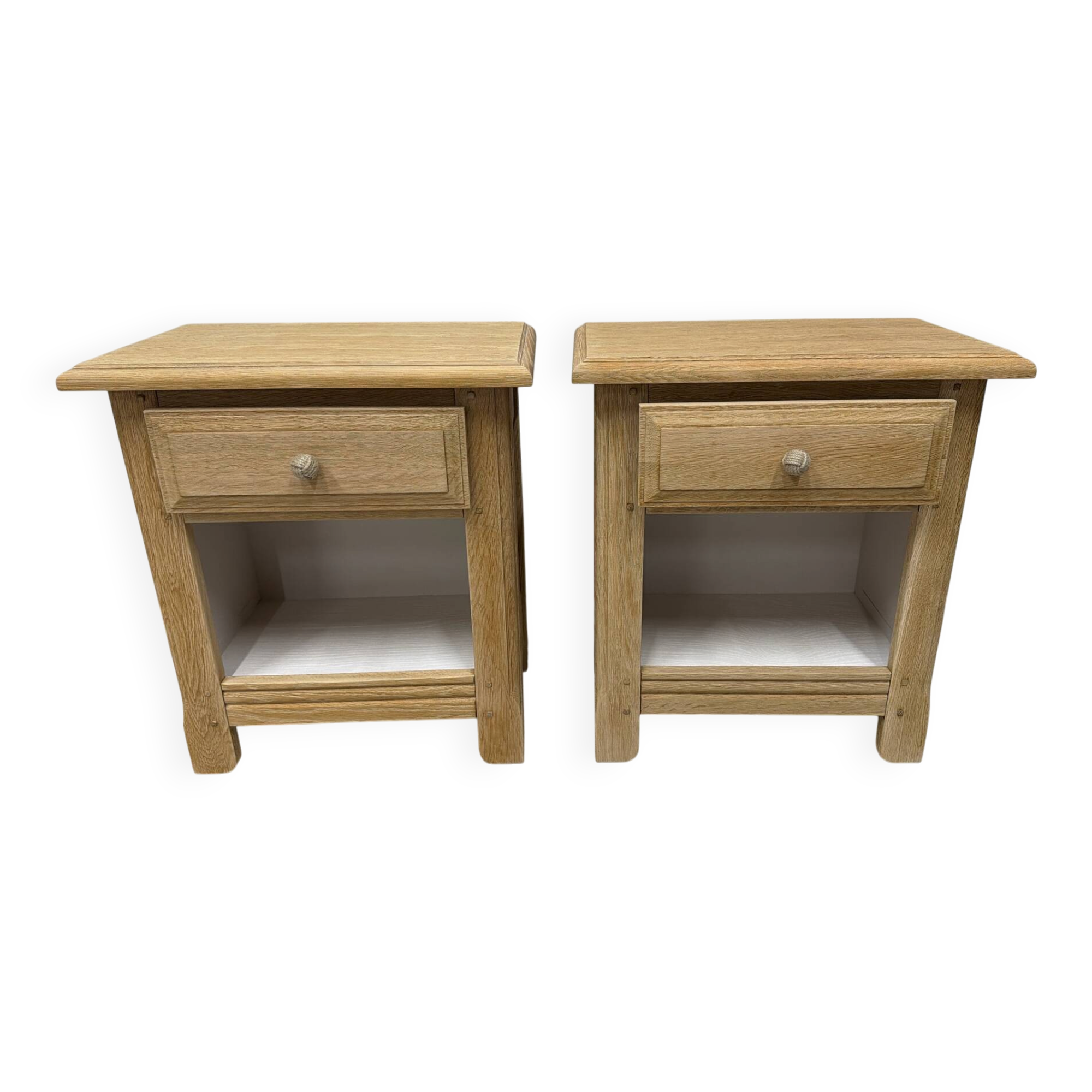 Solid oak bedside table
