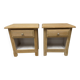 Solid oak bedside table