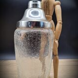 Chiseled glass cocktail shaker