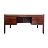 Old Danish Scandinavian desk in rosewood veneer designed by Christian Linneberg