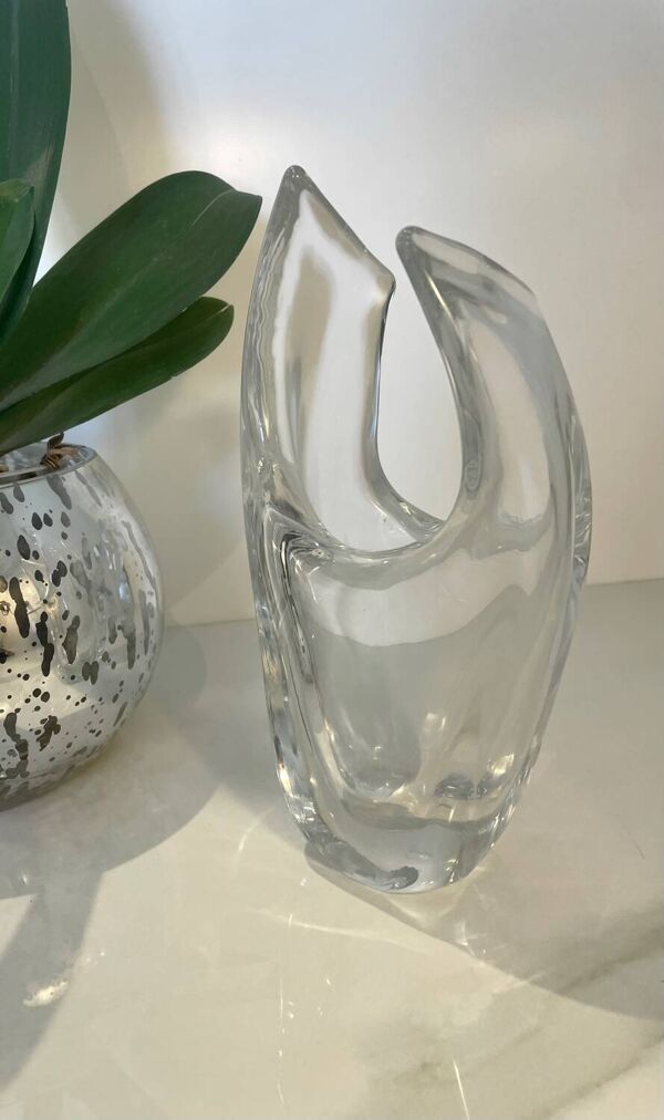 Vase asymétrie cristal Schneider années 60 - 70