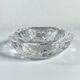 Brutalist "Iceberg" catch-all bowl, textured crystal glass, Sweden, 1970s