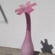 Grand vase fleur opaline rose