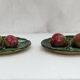 Pair old earthenware plates numbered dimension: diameter -6cm- height -6cm-