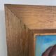 Vintage original dog portrait oil paintings set