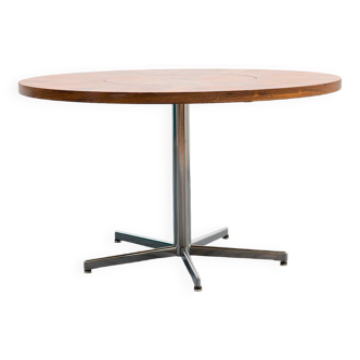 Table ronde vintage, palissandre