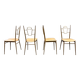 Mid-century Italian brass dining chairs, 1950s