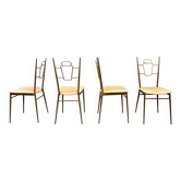 Mid-century Italian brass dining chairs, 1950s