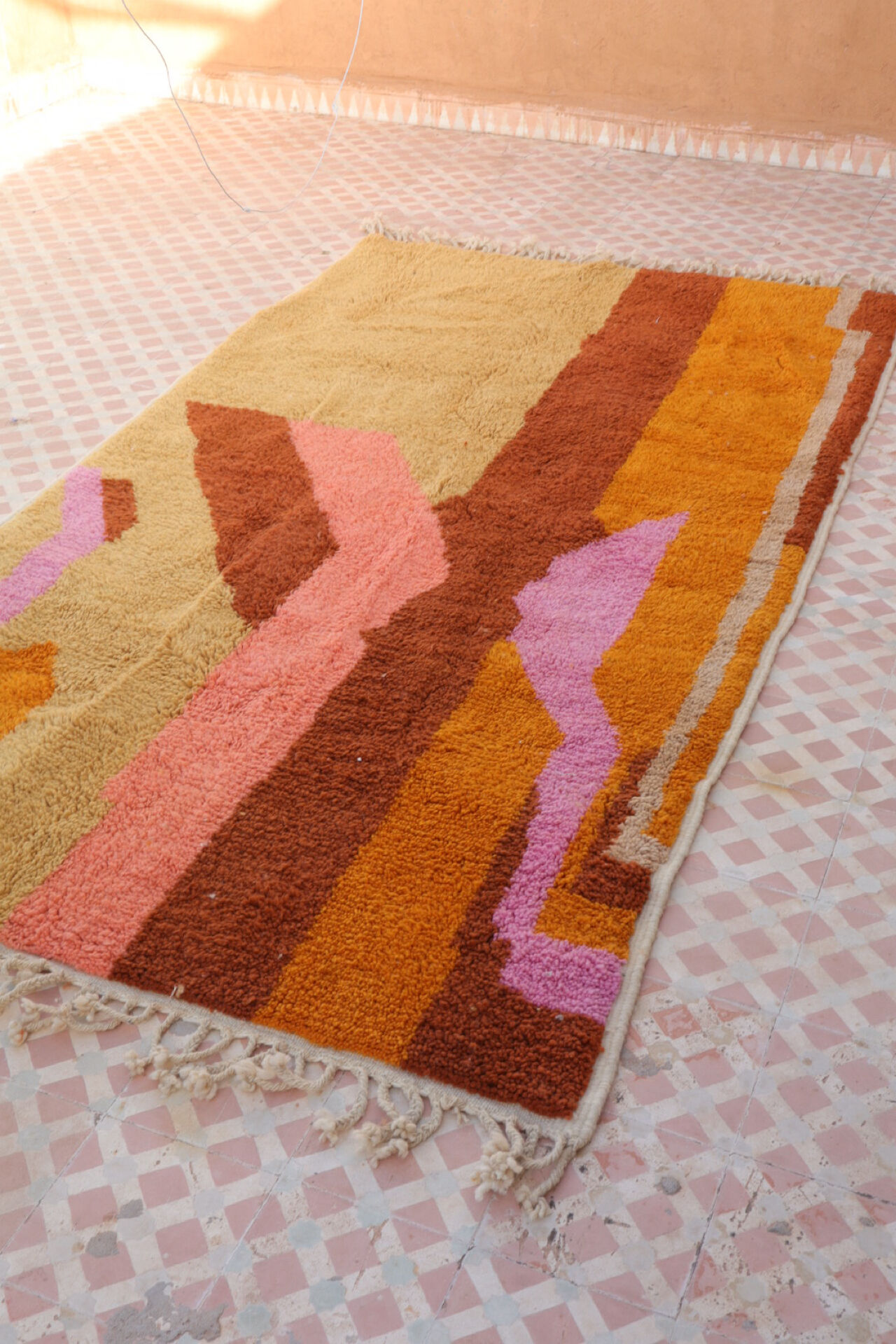 Modern Colourful Berber Rug Superior Quality - 245 x 132 cm