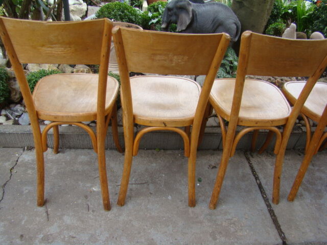Lot of six old bistro chairs