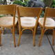 Lot of six old bistro chairs