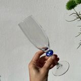 5 Luminarc blue glass flutes
