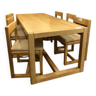 Brutalist oak dining room from the 70s