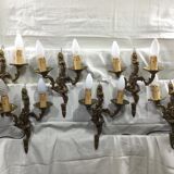 Pair of bronze sconces louis XV style