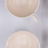 6 cups and under coffee cups Digoin Sarreguemines décor Cannes