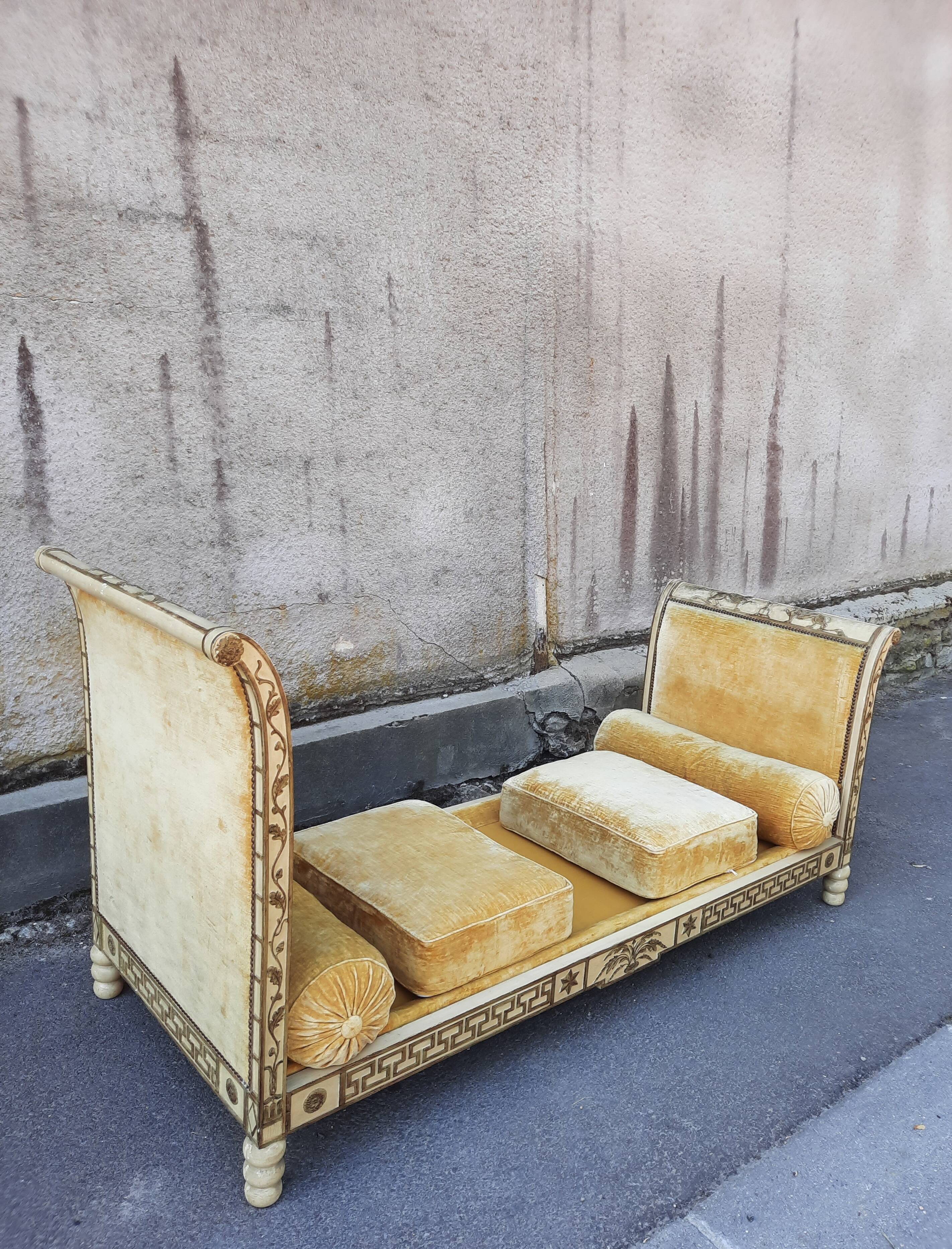 Directoire lacquered bed