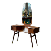 Coiffeuse en teck unique, Scandinavie, années 1960/70, vintage, milieu du siècle