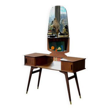 Unique teak dressing table, Scandinavia, 1960s/70s, vintage, mid-c