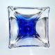 Vintage ashtray cut in Blue Murano crystal - Modernist pocket empty 1970-80
