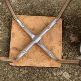 Mismatched formica chairs and stool 1960