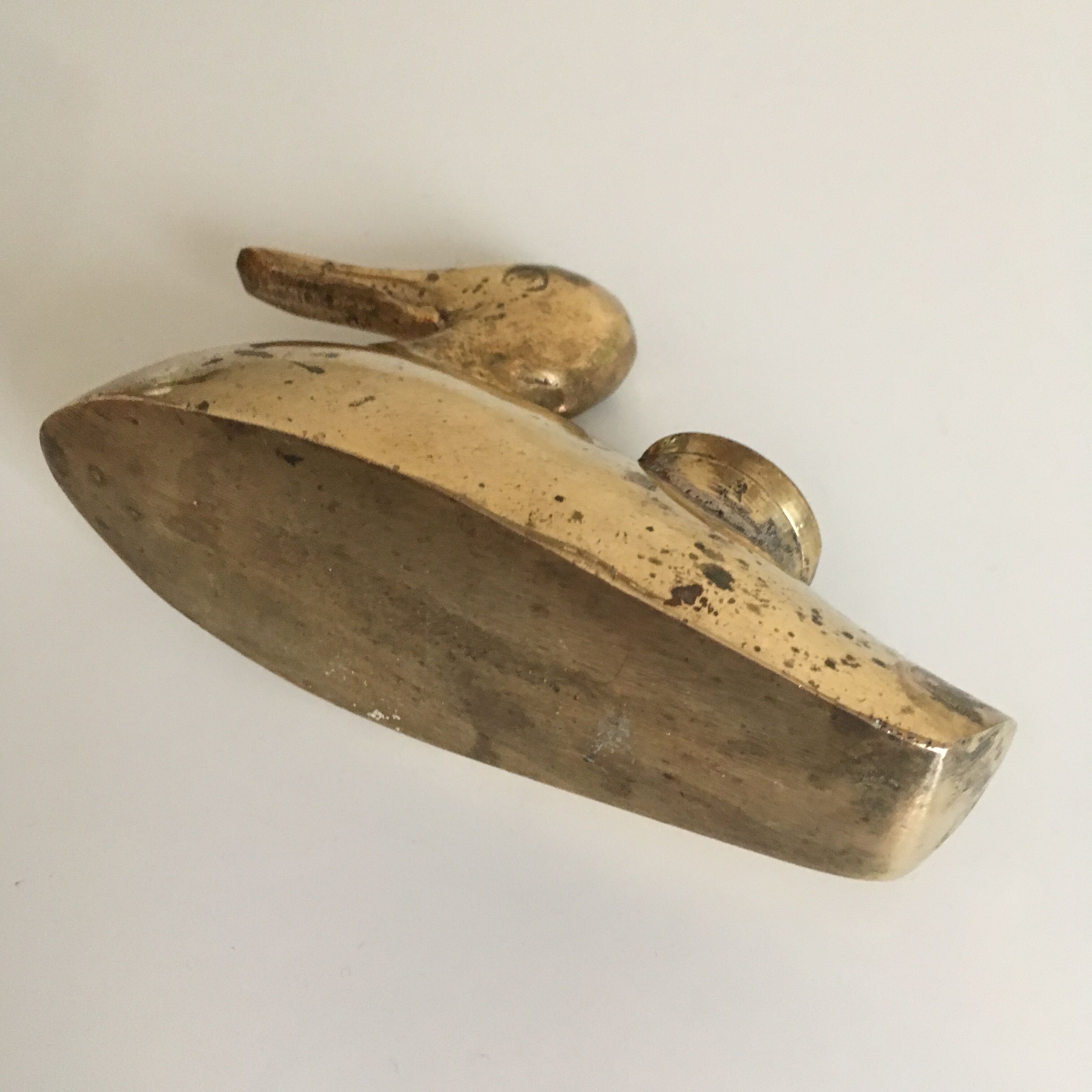 Brass candle in duck design